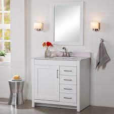 There are several types of bathroom vanities with sinks home depot that are sold in different designs, styles, shapes, and sizes. Home Decorators Collection Westcourt 36 In W X 21 In D X 34 In H Bath Vanity Cabinet Only In White Wt36 Wh The Home Depot