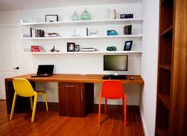 Maybe you would like to learn more about one of these? Teak Waterfall Desk Floating Shelves Suite Contemporary Home Office Los Angeles By Silicate Studio Houzz