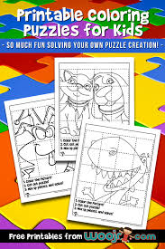 Worksheets don't just have to be simple fill in the blank type questions. Printable Coloring Puzzles For Kids Woo Jr Kids Activities