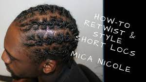 Tutorial How To Retwist Style Short Locs Short Loc Styles Locs Dreadlock Styles