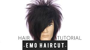 Messy bowl cut with subtle blue hues. Emo Haircut Tutorial Thesalonguy Youtube