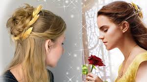 She's really sweet with a hood, especially with the pink one (this cloak is. Beauty And The Beast Hair Tutorial Emma Watson As Belle Twirlerica Kapsels Bruiloft