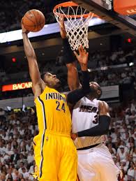 Indiana pacers forward paul george after the pacers defeat the rockets. Paul George Pacers Beat Lebron James Heat In Game 2