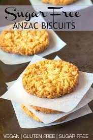 Sugar Free Anzac Biscuits Recipe Anzac Biscuits Healthy Biscuits Gluten Free Anzac Biscuits