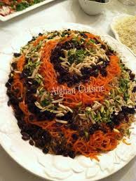 A Delicious Famous Afghan Dish Qabuli Pallow Comes With Lamb Shank Or Chicken Rice Carrot Raisin S Afghanistan Food Afghan Food Recipes Afghan Cuisine