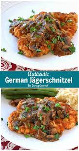 Authentic German Jagerschnitzel Hunter Schnitzel With Mushroom Gravy Recipe Schnitzel Recipes German Food Authentic Recipes