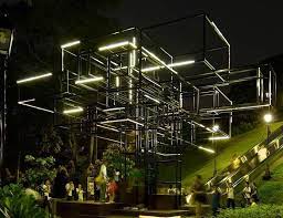Illuminated Landscape Installations Light Installation Light Architecture Outdoor Lighting