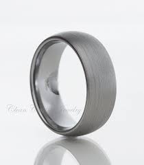 Personalized Engraved Tungsten Carbide Wedding Ring Brushed Polish Dome Shape 8 0mm 1 Tungsten Wedding Bands Mens Wedding Rings Tungsten Carbide Wedding Rings