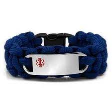Paracord Medical Id Bracelet For Small Wrists Blue With St Medical Alert Jewelry Medic Alert Bracelets Medical Jewelry