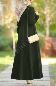 Giy Cik Cepli Kislik Pardesu Yesil Tesettur Kis Indirimi Suhneva Moda Stilleri Giyim Elbise