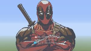 Deadpool Minecraft Pixel Art By Felixguaman Deviantart Com On Deviantart Minecraft Pixel Art Pixel Art Art