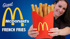 Large fries,big mac and a medium coke has 56 g of fat, 86% of your recommended daily intake, 95% of your sat and trans fat. Diy Giant Small Mcdonalds French Fries Youtube