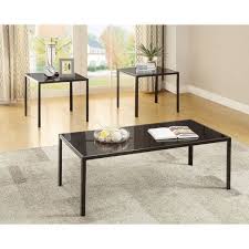 Hurston 3 Pack Occasional Tables In 2020 Black Coffee Table Sets Coffee Table 3 Piece Coffee Table Set
