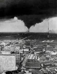 The April 2 1957 Tornado In Dallas Texas In The Foreground You Can See The Old Rio Grande Building It No Longer Wild Weather Aerial View Natural Disasters