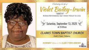 Celebrating the life of Violet Bailey-Irwin (Dorothy)