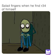 Salad fingers when he find r34 of himself | @random_meme.check | Memes