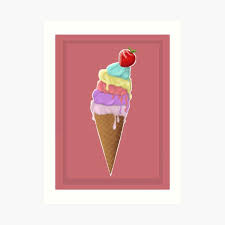 Diy room decorits that time of the week again, diy time! Dripping Ice Cream Wall Art Redbubble