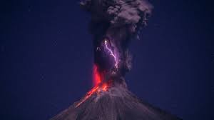 Nature Landscape Volcano Lava Smoke Lightning Night Stars Explosion Eruptions Long Exposure Wallpaper Storm Wallpaper Lightning Storm Lightning Cloud