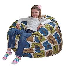 Ahh Products Blue Dinosaurs Cotton Washable Large Bean Bag Chair Bean Bag Chair Kids Bean Bags Large Bean Bag Chairs