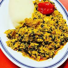 Ground egusi seeds give this soup a unique color and flavor. Egusi Soup And Pounded Yams Fufu Picture Of Tracxx Grill And Lounge Marietta Tripadvisor