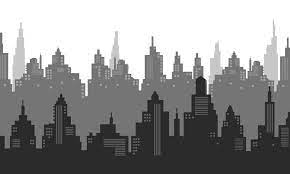 Black And White From The City Silhouette Graphic By Cityvector91 Creative Fabrica Stadt Vektor