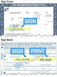 By working closely with the texas department of motor vehicles, the houston. How To Sign Your Car Title In Texas Including Dmv Title Sample Picture
