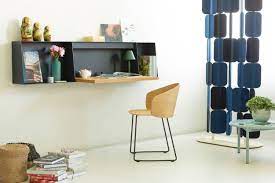 Bureau mural pliable de la marque selsey, coloris au choix. Bureau Mural Rabattable Hel Mobilier Design Pour Le Teletravail
