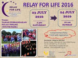 Save with these tested relay.com coupon date: National Cancer Society Of Malaysia Penang Branch Relay For Life 2016 Join Us