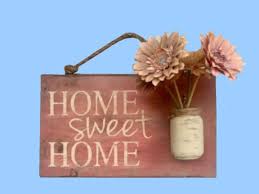 54 wall decor ideas for boosting blah spaces. Second Life Marketplace Home Wall Decor Hanging Art Home Sweet Home Painted Wood Flower In Jar Interior House Alpha Craft Copy Mod 1 Prim Sale