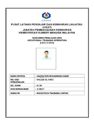 Jawatan kosong pusat latihan pengajar & kemahiran lanjutan ciast oktober 2016. Muka Depan Tepi Portfolio Calon Vto