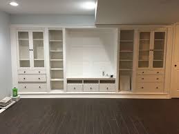 Ikea Hack Built Ins In Our Basement Hemnes Series Basement Renovations Basement Remodeling Basement Bedrooms