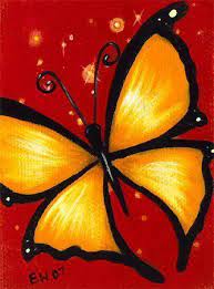 This piece would look lovely on a wall or an easel. Butterfly Butterfly Painting Painting Crafts Easy Canvas Painting