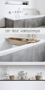 Fliesen In Betonoptik Konnen Auch Um Die Badewanne Herum Verlegt Werden Ein Besonders Schicker Look Entsteht Wenn Mog Bathroom Vanity Vanity Single Vanity