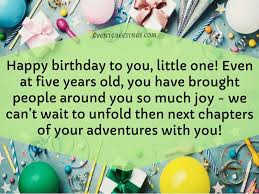 Check spelling or type a new query. 25 Cute Happy 5th Birthday Quotes And Wishes For Dearest One