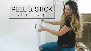 Shiplap is a type of building material traditionally used for constructing sheds and barns. Easy Peel And Stick Shiplap Accent Wall Chippy White Wood Wall Planks Youtube