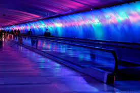 Light Tunnel Detroit Airport Light Tunnel Detroit Airport Moving Walkway