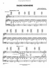Emcgdi was spinnin' 'round a dead dial. Sheet Music Bruce Springsteen Radio Nowhere Piano Vocal And Guitar