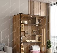 Cat Villa Home Indoor Cage Wooden Cat House Cabinet Cattery Large Free  Space - AliExpress