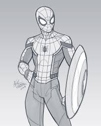 Spider man venom iron man drawing coloring book spider man 1811. Kyle Petchock Art I Was Relieved To Hear That Spider Man Is Back In The Mcu For Two More Films Glad The Two Studios Came To Their Spidey Senses And Struck