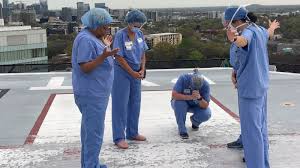 (prayer) we pray for all who work at sea (prayer. Nurses Share Powerful Moment Of Prayer From Hospital Roof Abc News