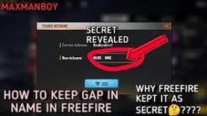 Free fire name change step 4; How To Keep Gap In Nickname In Free Fire By Maxmanboy Youtube