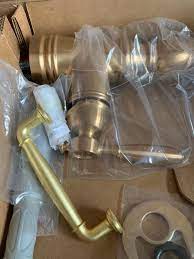 Moen weymouth™ two handle wall mount widespread bathroom sink faucet in brushed gold. Weymouth Brushed Gold One Handle High Arc Pulldown Kitchen Faucet S73004bg Moen