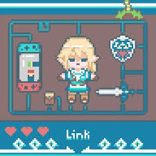 Hi, i'm back with another pixel art, this time with the link with the design from ssbu and breath of the wild. Legend Of Zelda Breath Of The Wild Inspired Pixel Art Link Nintendo Switch Botw Chester04237032