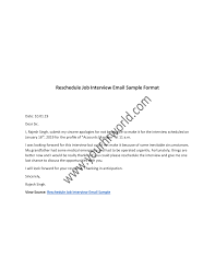 How to accept a job interview email. Reschedule Job Interview Email Sample
