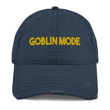 Goblin Mode Hat | Custom Gold Color Adjustable Embroidered Distressed Dad  Hat | eBay