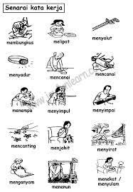 Image Result For Contoh Kata Kerja Bahasa Melayu Malay Language Holiday Worksheets Preschool Activities