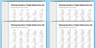 Here is our selection of 2 digit subtraction with regrouping worksheets to help your child learn to subtract 2 digit numbers with regrouping. Subtraction 2 Digit Missing Numbers Differentiated Worksheet Worksheet