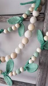 Large Bead Garland Felt Ball Garland Jumbo Garland Large Etsy In 2020 Felt Ball Garland Beaded Garland Leaf Garland