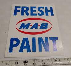 Vintage Mab M A B Paint Advertising