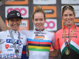 While participating in the team time trial at the 2014 road world championships in ponferrada, spain. Anna Van Der Breggen Makes The Arcoris Shine On The Wall Of Huy